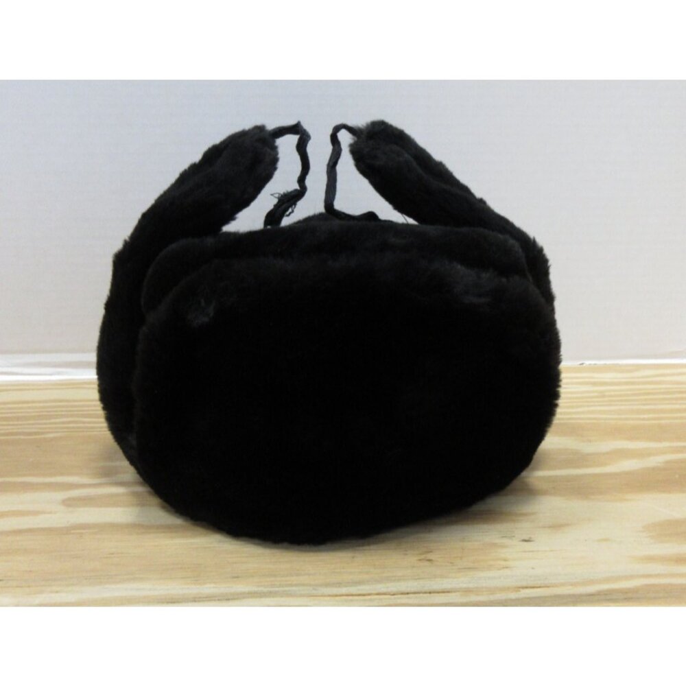 VGT Ushanka Hat Cap Fitted 56 Soviet Faux Fur Trapper Ear Flaps Medium